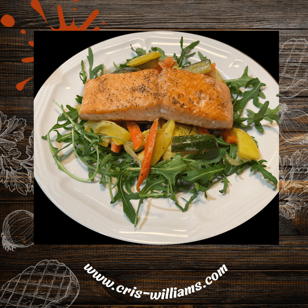 Salmon Fillet on a Bed of&nbsp;Veggies